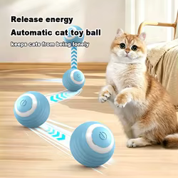 Pelota inteligente automática recargable por USB para gatos con catnip