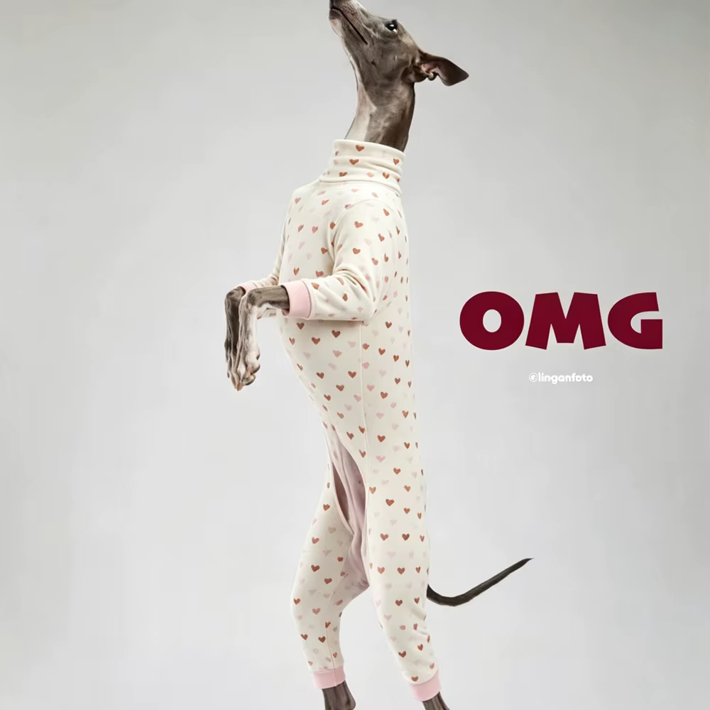 Pijama suave de cuello alto para Galgo Italiano y Whippet - imagen 3