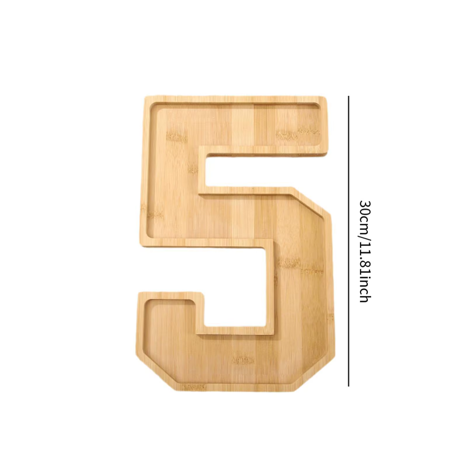Bandeja Decorativa de Madera con Números – Plato para Aperitivos - imagen 2