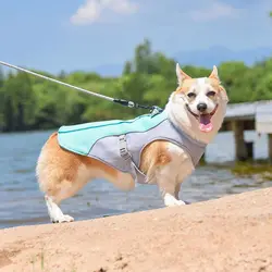 Ropa de verano para perros, manga corta transpirable y ligera