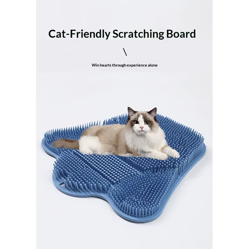 Cepillo masajeador de pared para gatos – Almohadilla rascadora de silicona - imagen 5