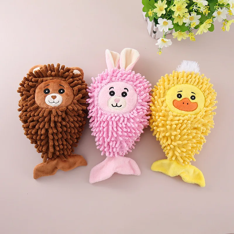 Juguete de peluche sirena con sonido para perro: limpieza dental
