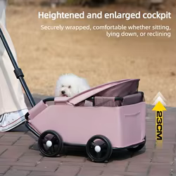 Carrito plegable para perros pequeños con toldo – Paseos y viajes