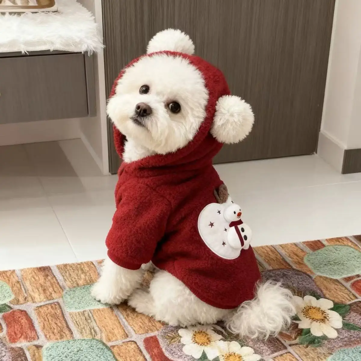 Sudadera con capucha para perros pequeños, abrigo cálido de invierno