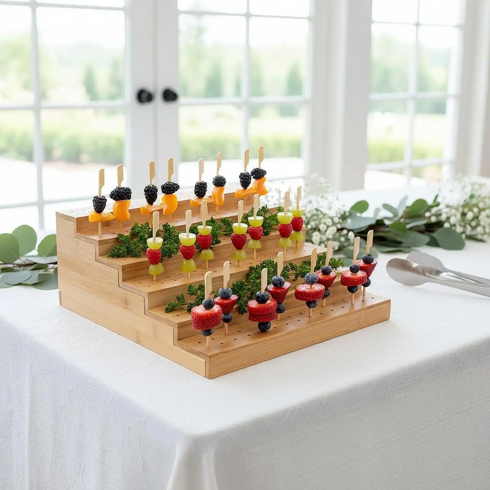 Soporte Piruletas Bambú – Expositor Dulces y Pasteles para Fiestas - imagen 5