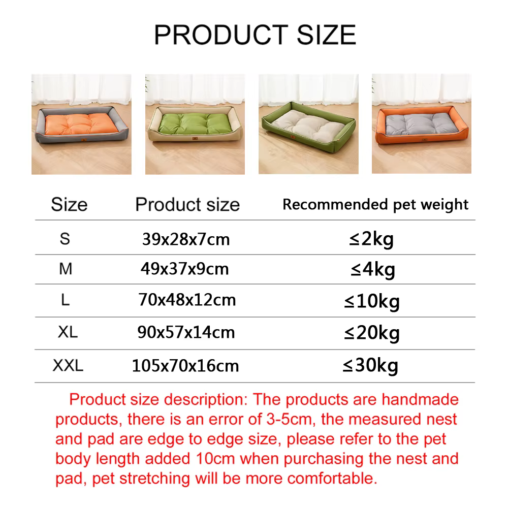 Cama sofá cuadrada impermeable y fresca para gatos y perros - imagen 5