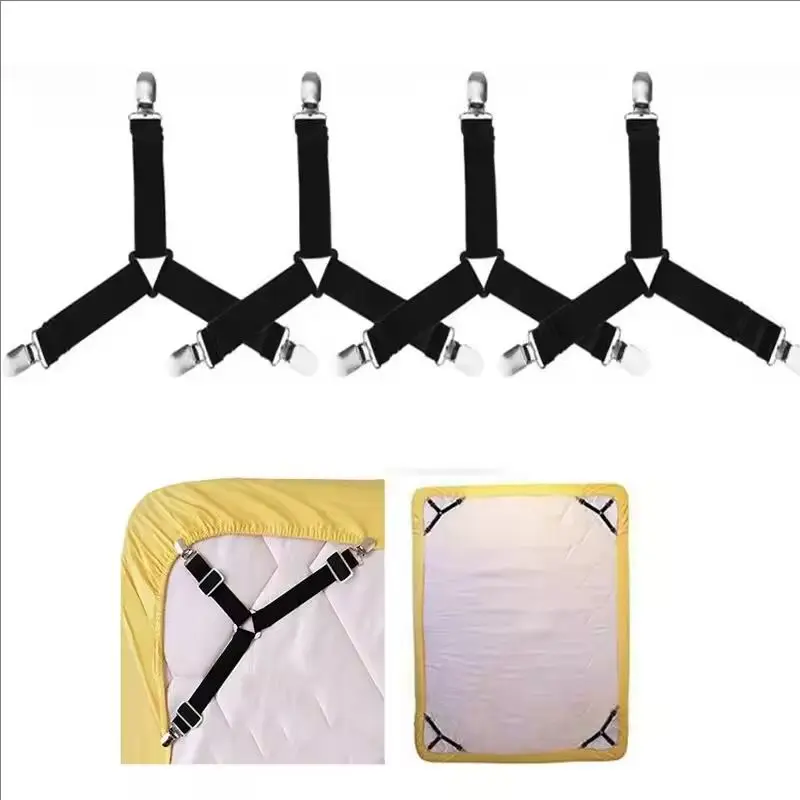Correas elásticas sujetando una funda de cama