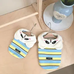 Chaleco rayas para perros pequeños y gatos de terciopelo