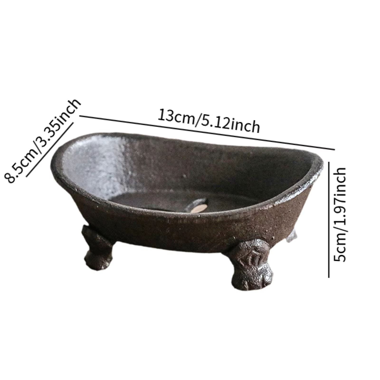 Jabonera hierro fundido para baño – Porta esponjas retro cocina y jardín - imagen 4