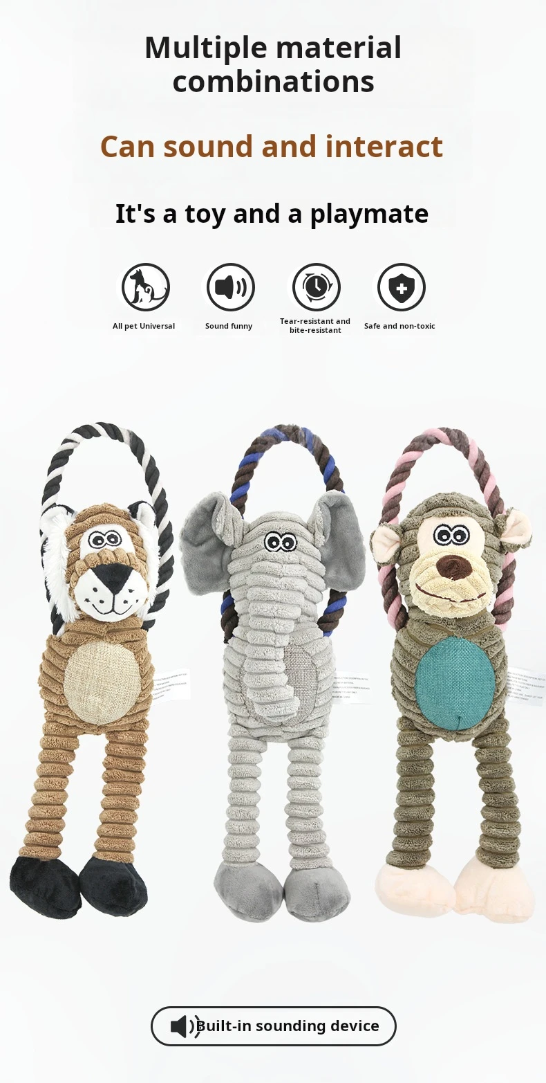 Juguete de peluche con sonido chirriante para mascotas