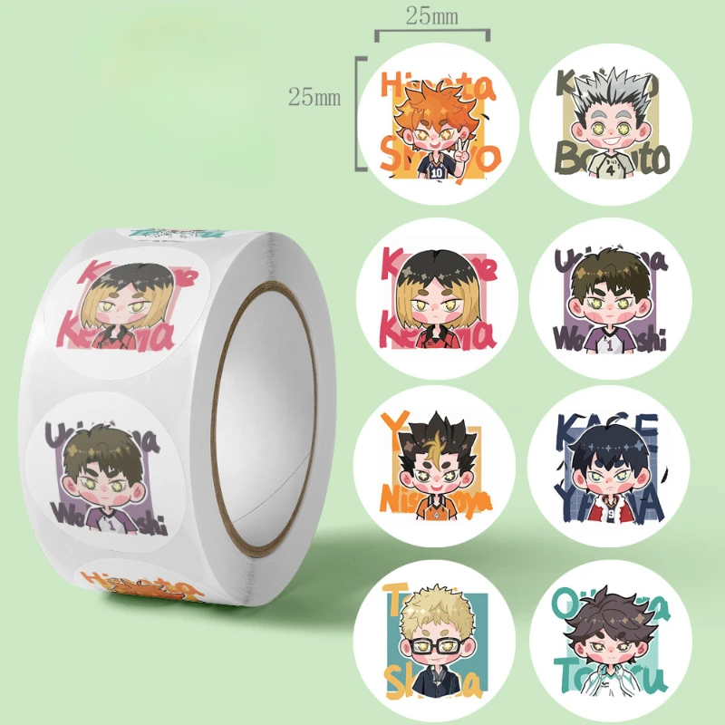 Variedad de personajes de Haikyuu!! en formato pegatina