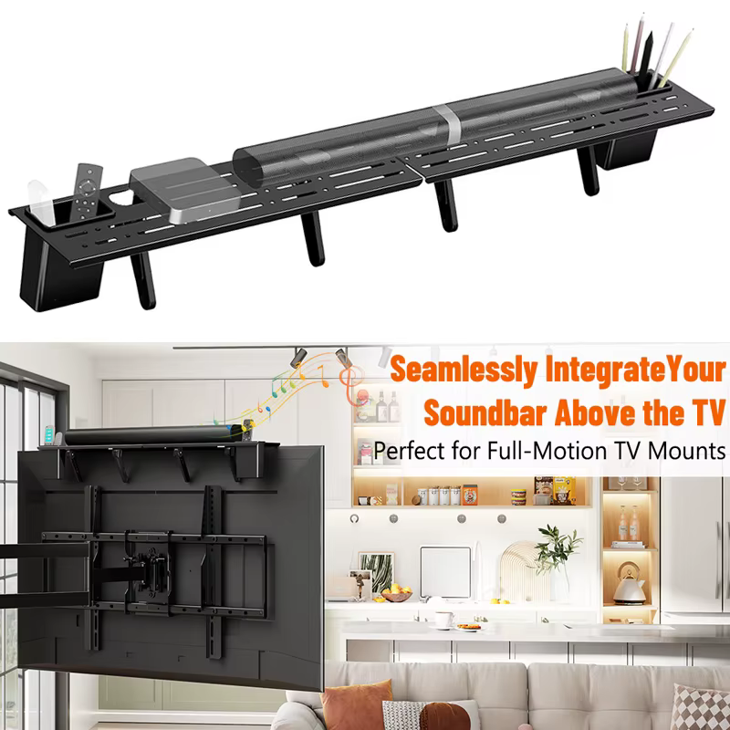 Soporte TV sin taladrar, montaje superior para altavoces y AV - imagen 3