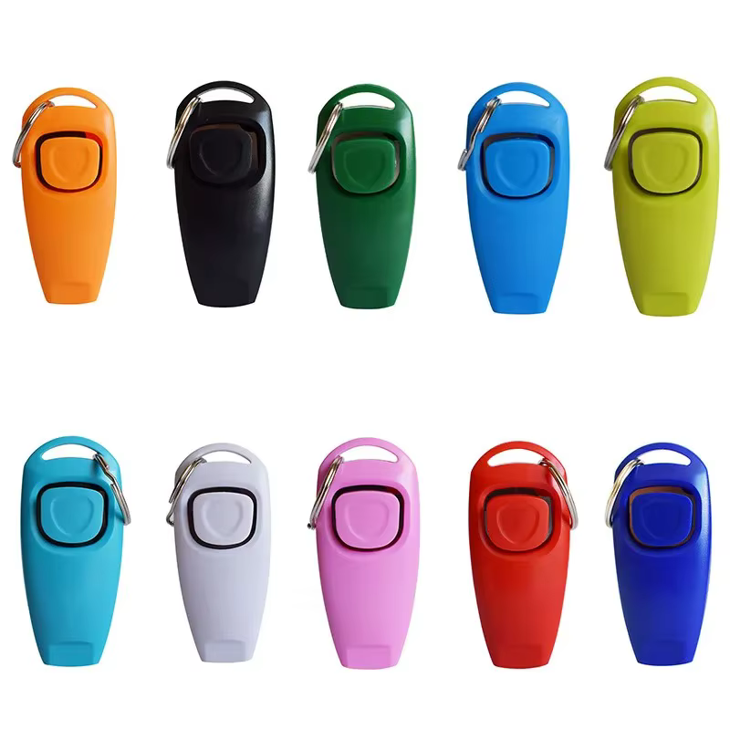 Clicker de entrenamiento para mascotas en color rosa