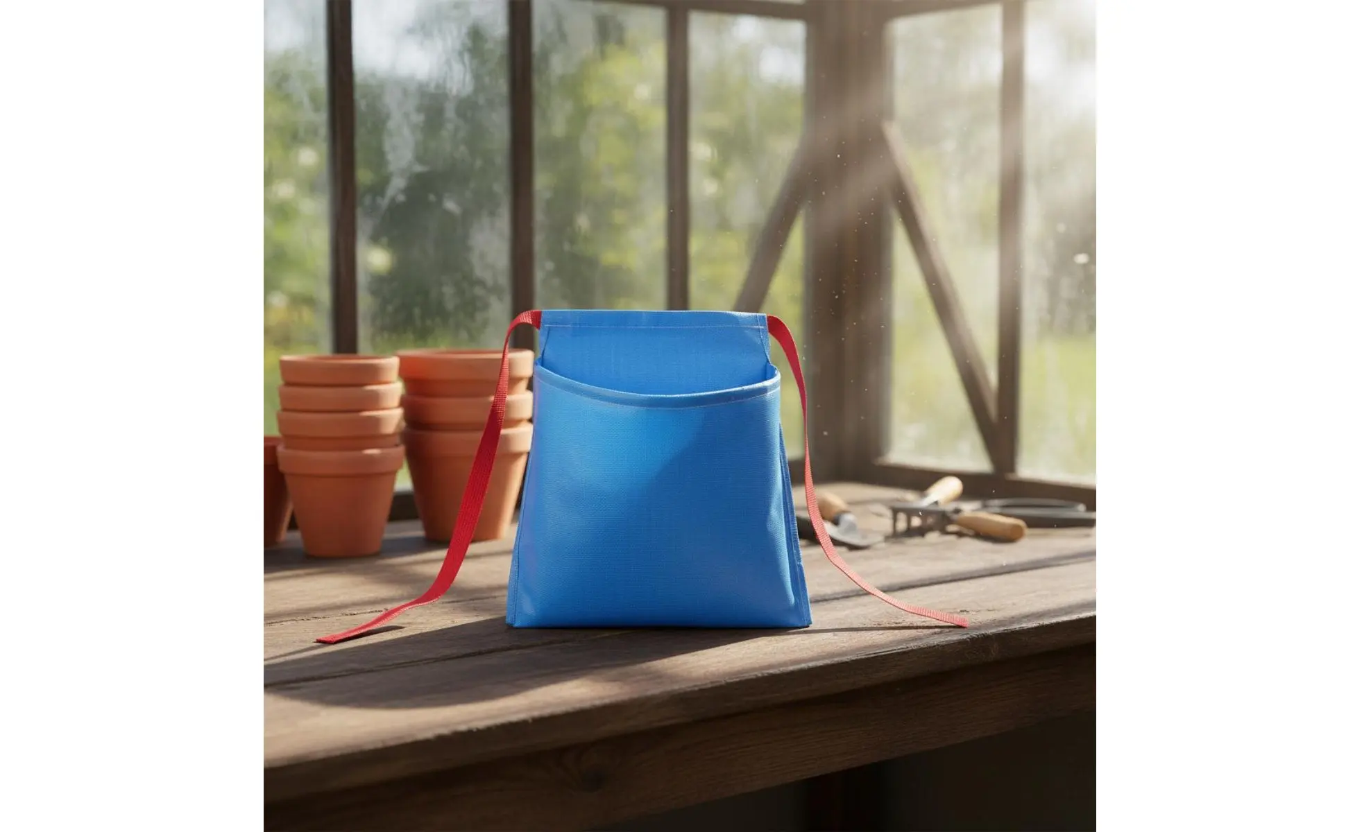 Detalle del material impermeable de la bolsa