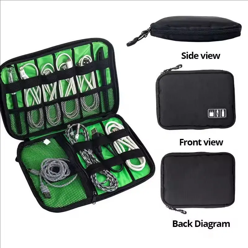 Bolsa organizadora impermeable para cables USB y accesorios de viaje – 1 unidad - imagen 2