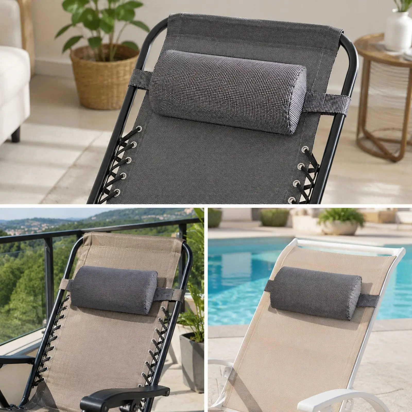 Cojín exterior con reposacabezas ajustable para perros y gatos - imagen 5