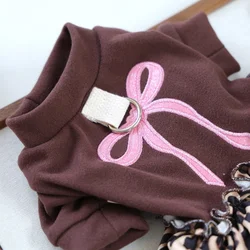 Vestido con lazo para perros pequeños Chihuahua – Estampado leopardo