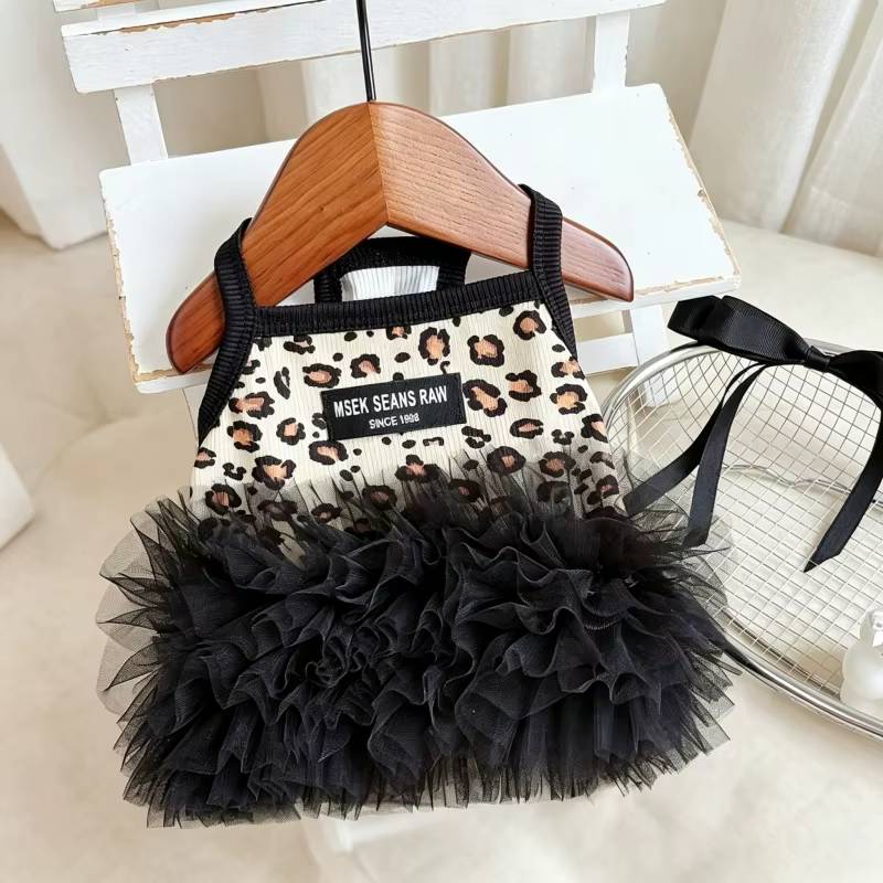 Vestido tutú de leopardo para poodles, chihuahuas y gatos - imagen 3