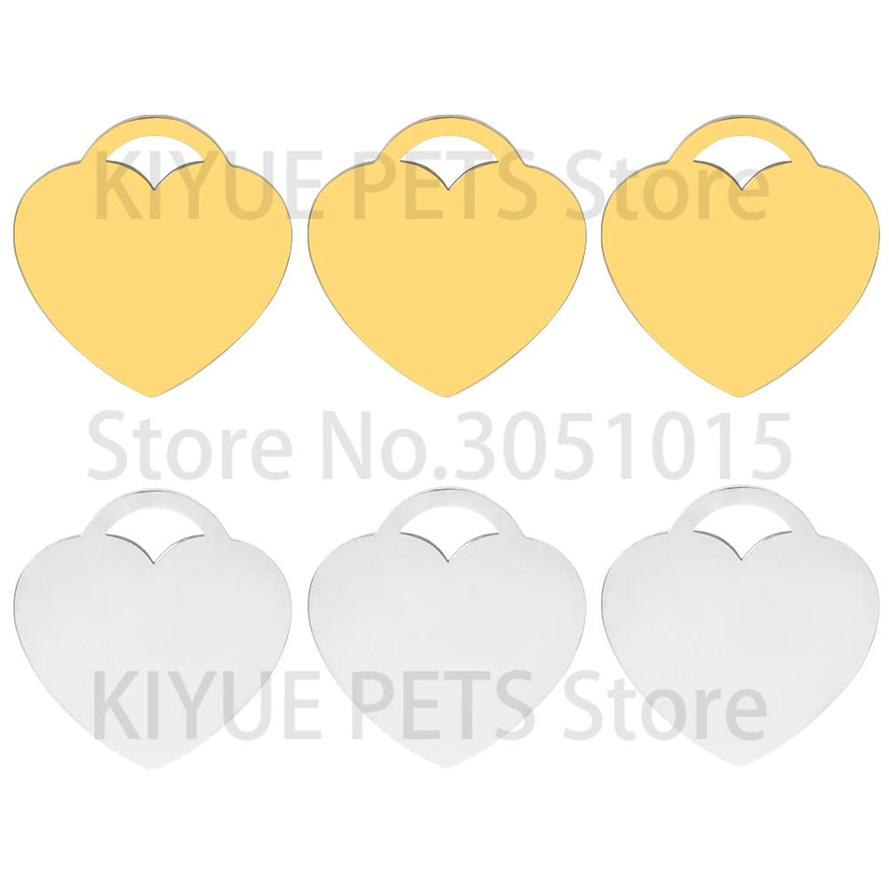 Etiqueta identificación corazón aluminio grabada láser perro gato - imagen 4