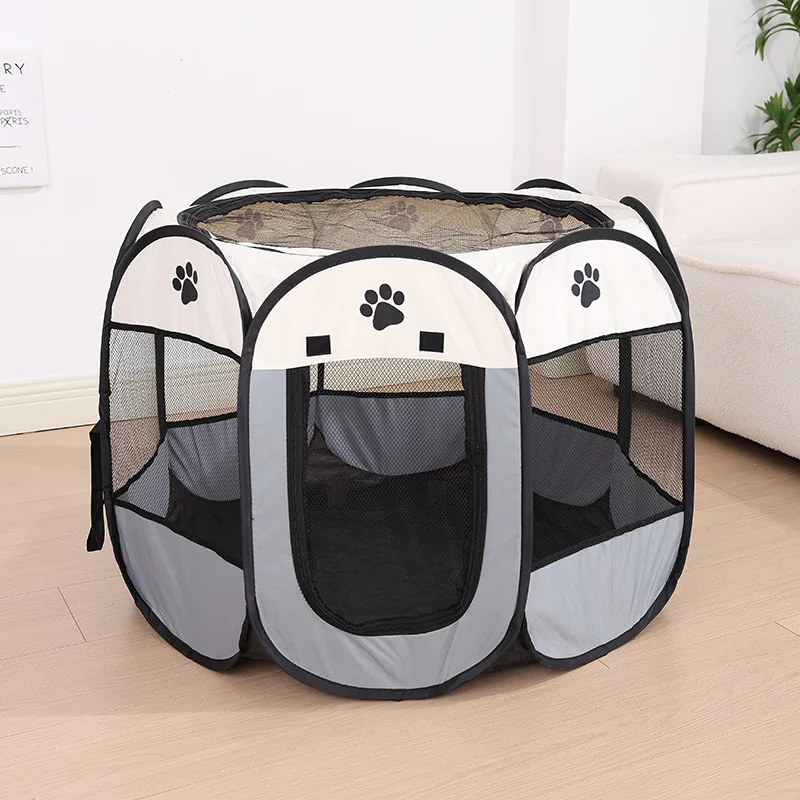 Jaula plegable octogonal para perros y cuarto de parto felino - imagen 4