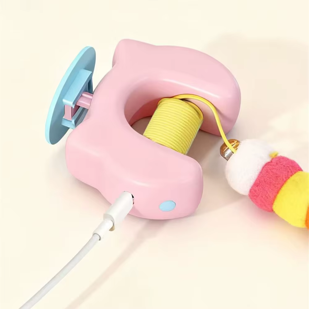 Juguete eléctrico interactivo para gatos con cuerda retráctil y carga USB - imagen 5