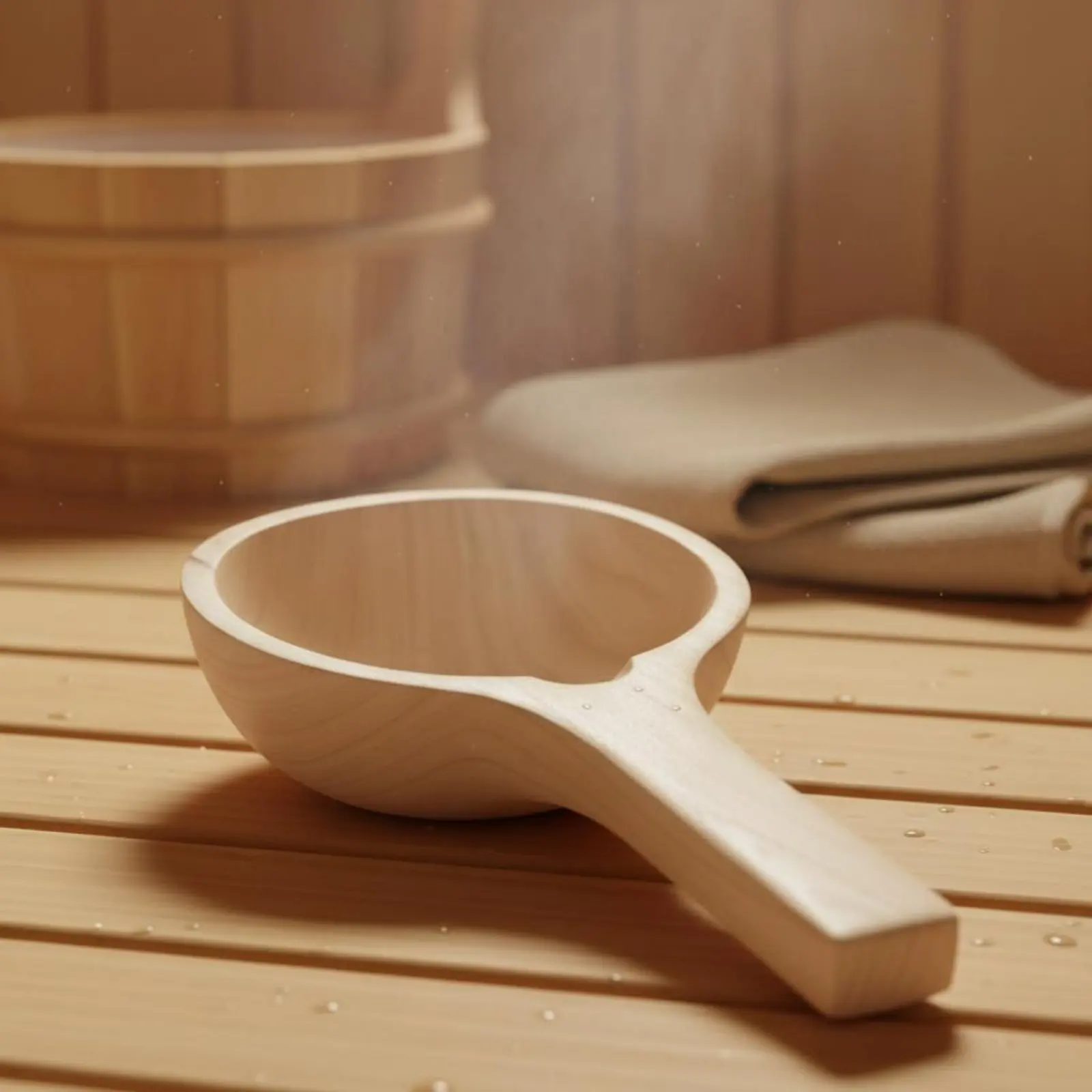 Cucharón de madera para baño aromático: perros y gatos