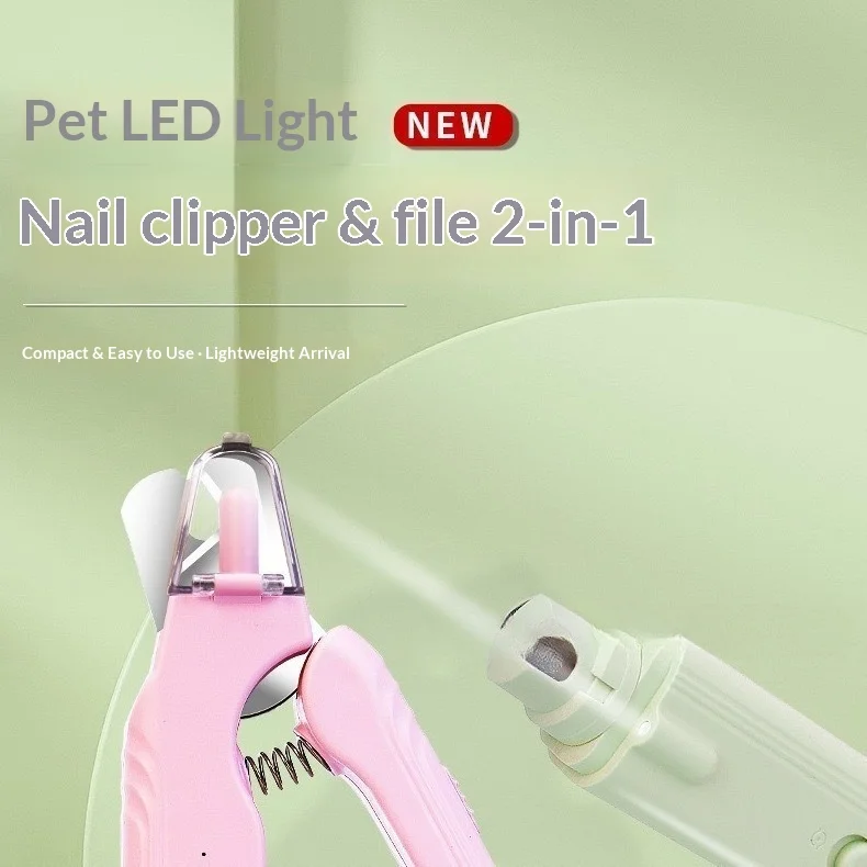 Cortauñas para gatos con luz LED y lima acero inoxidable todo en uno - imagen 3