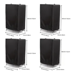 Funda opaca de tela Oxford negra para jaula de pájaros