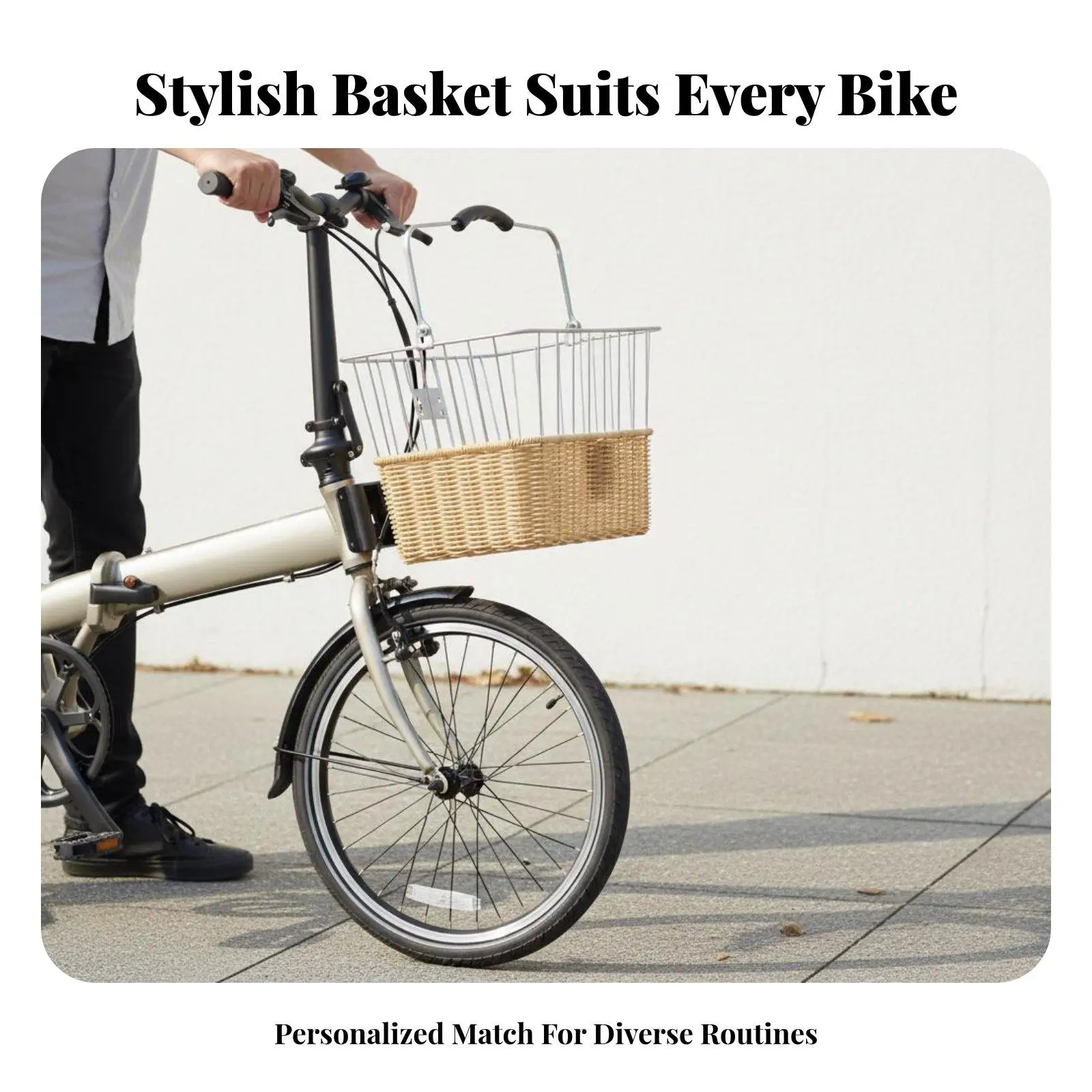 Cesta delantera plegable para bicicleta con liberación rápida - imagen 5