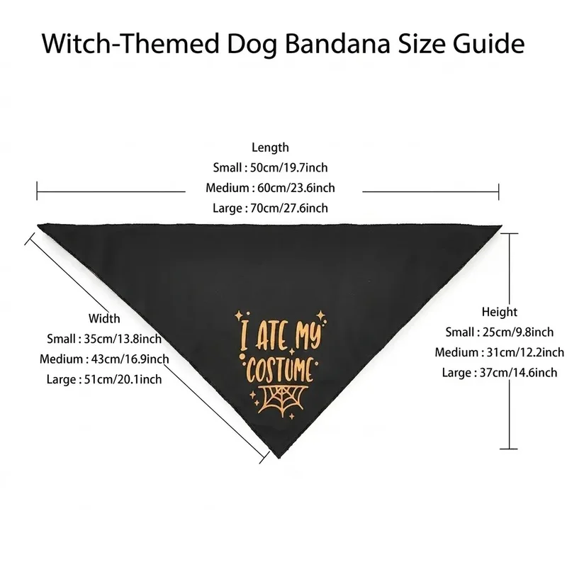 Pañuelo triangular Halloween para perro con estampado divertido - imagen 2