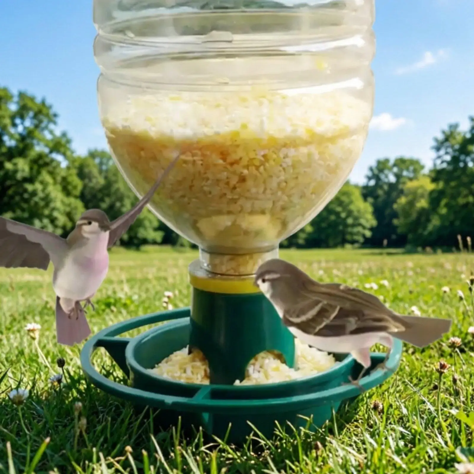 Bebedero Colgante para Aves Silvestres con Adaptador de Botella