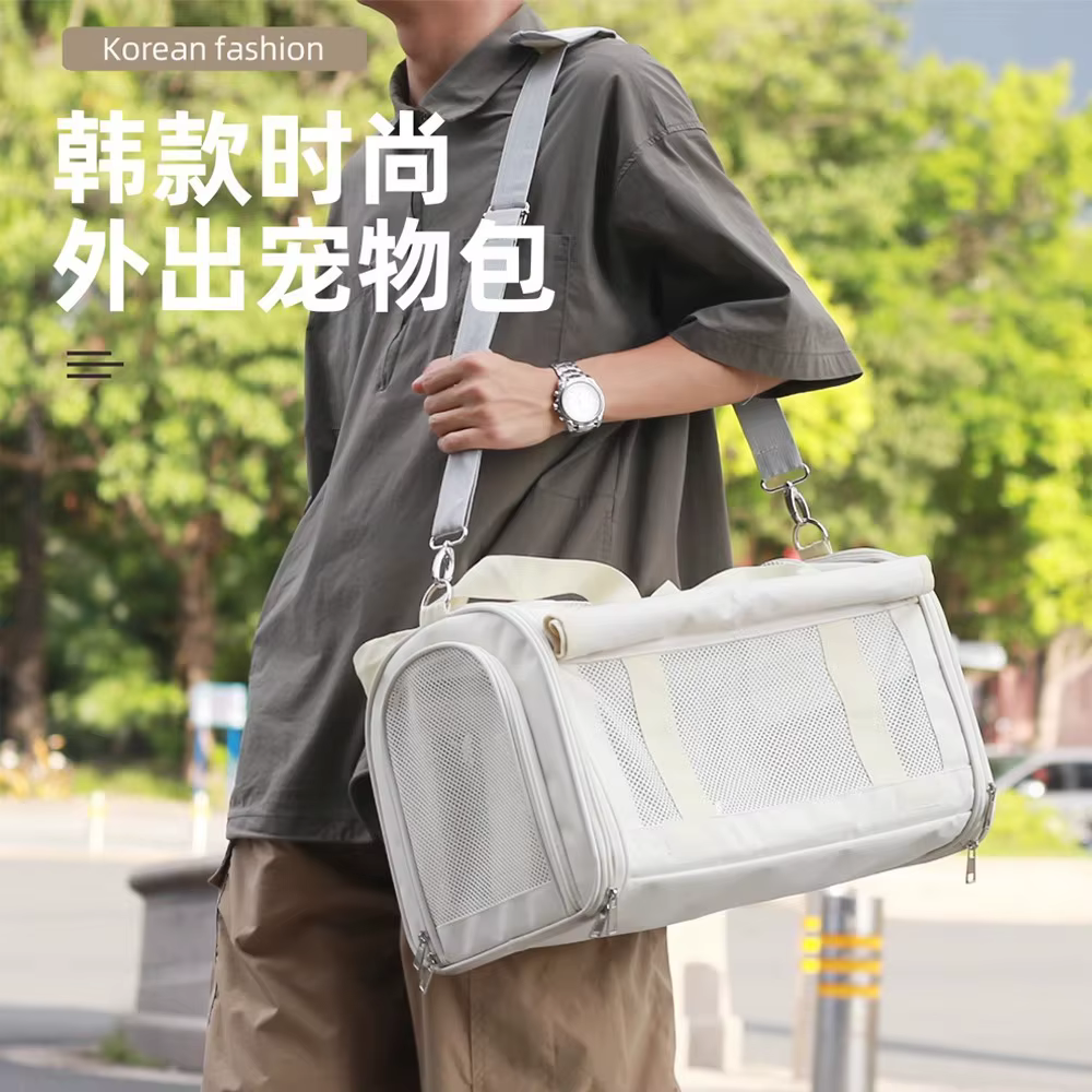 Bolsa de transporte transpirable para gatos y perros, gran capacidad - imagen 3