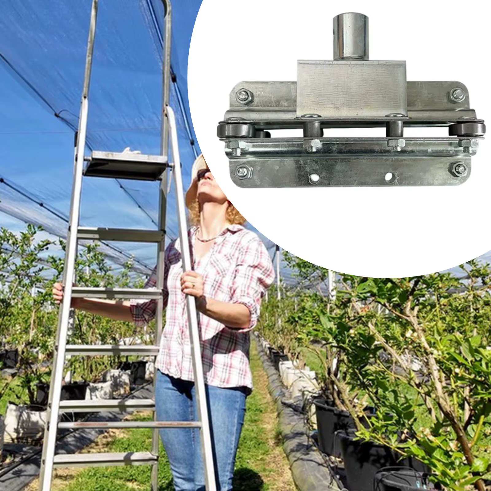 Vista del enrollador eléctrico para film