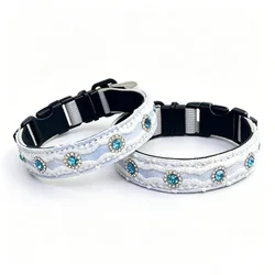 Collar perro con encaje y pedrería – Ajustable y resistente
