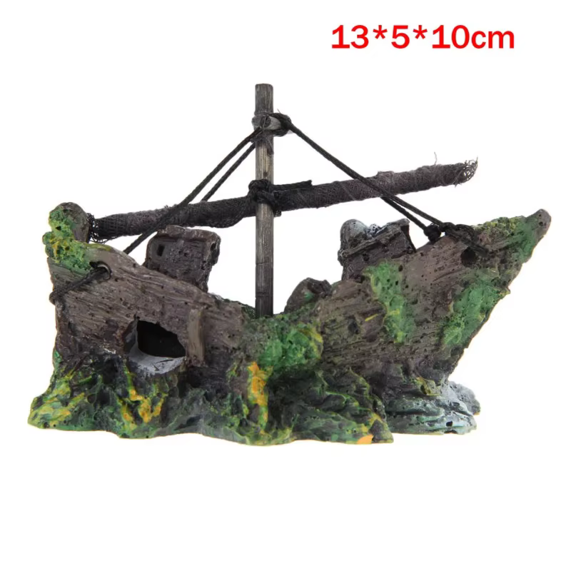 Decoración de acuario tronco de resina con cueva escondite para peces - imagen 2