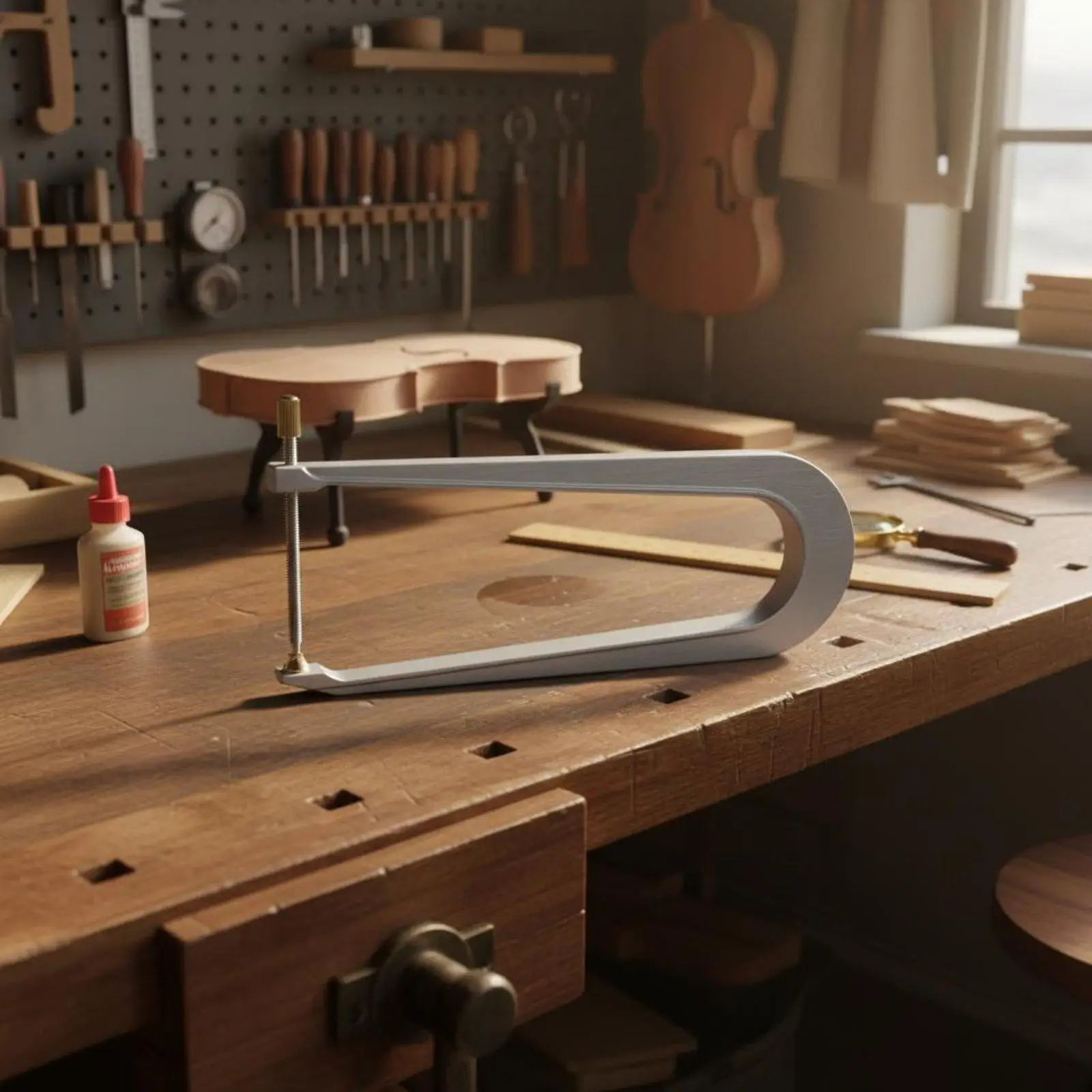 Abrazadera Ajustable de Aluminio para Violín, Viola y Violonchelo - imagen 4