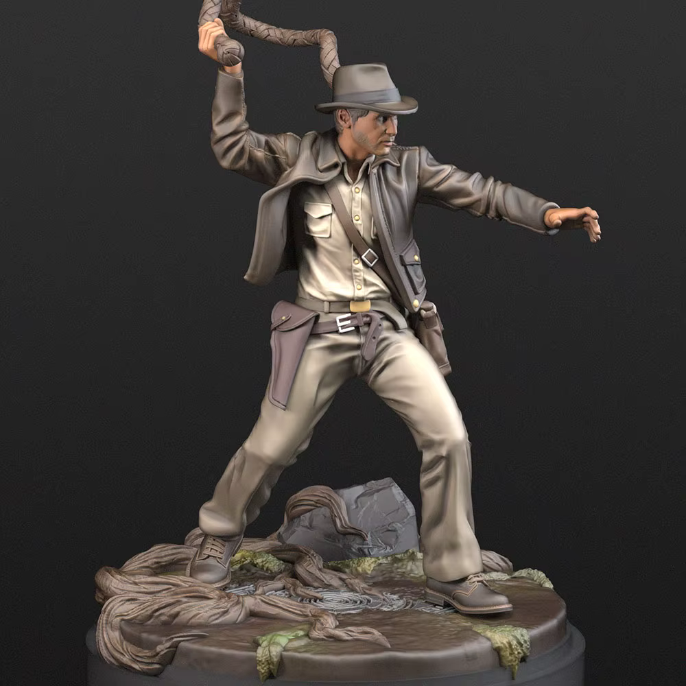 Figura anime 3D impresa en gris, modelo mini DIY sin montar - imagen 5