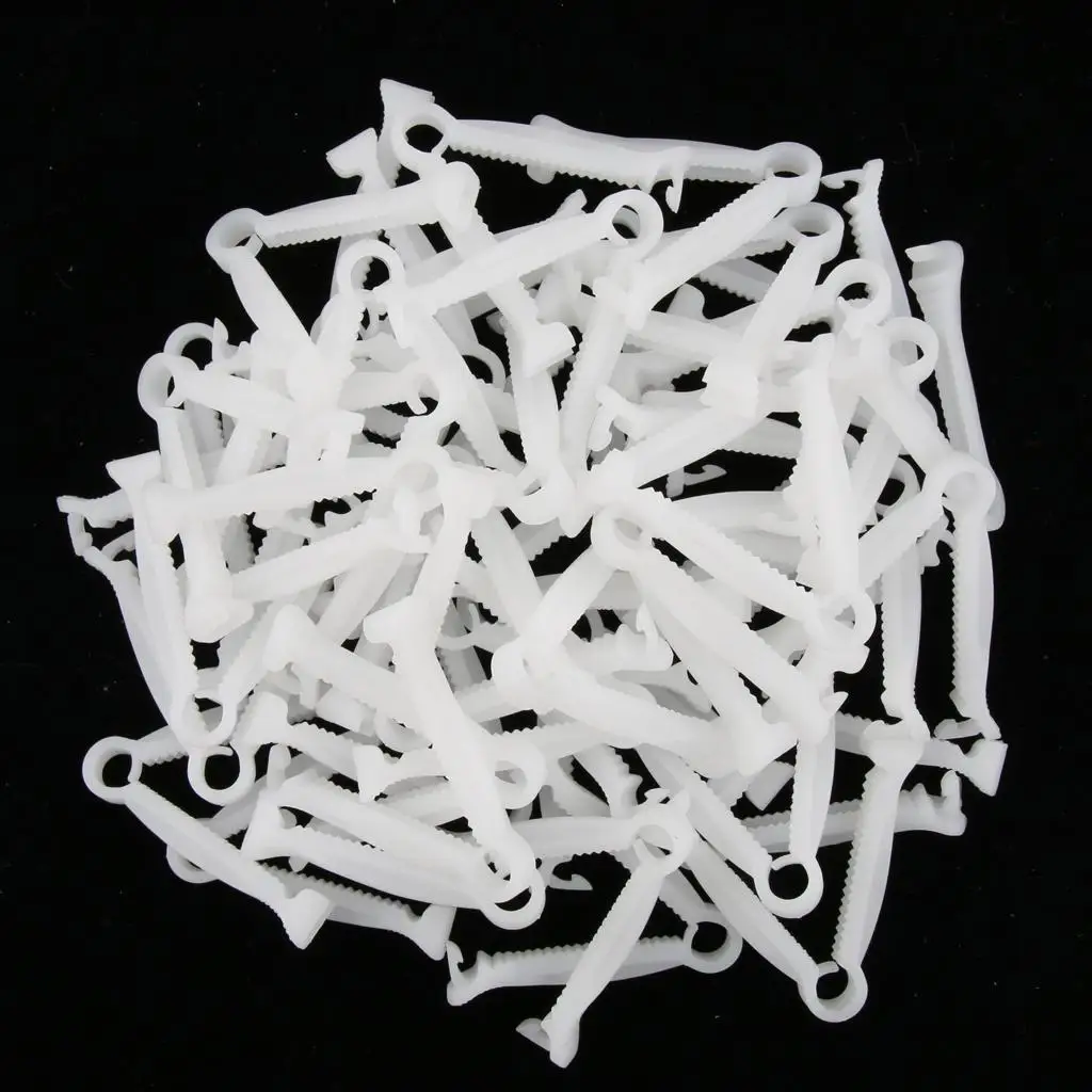 Plastic Navel Cord Clamp White Dual Gripping Clip Safety Disposable Piglet Tool for Pig Sheep Livestock Farm Essentials
