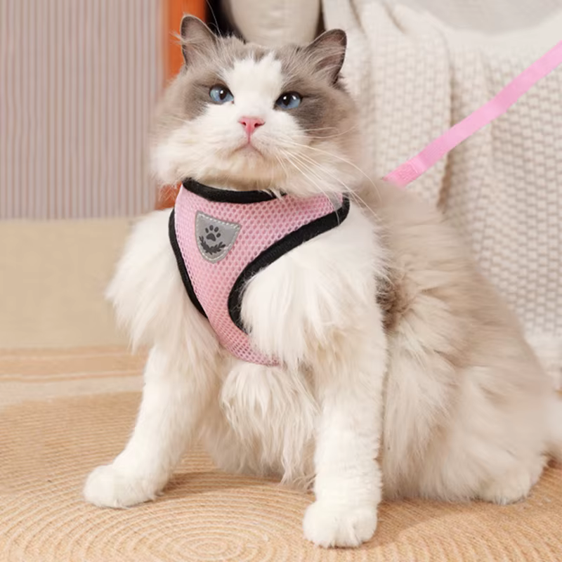 Arnés ajustable malla transpirable verano para perros y gatos - imagen 4