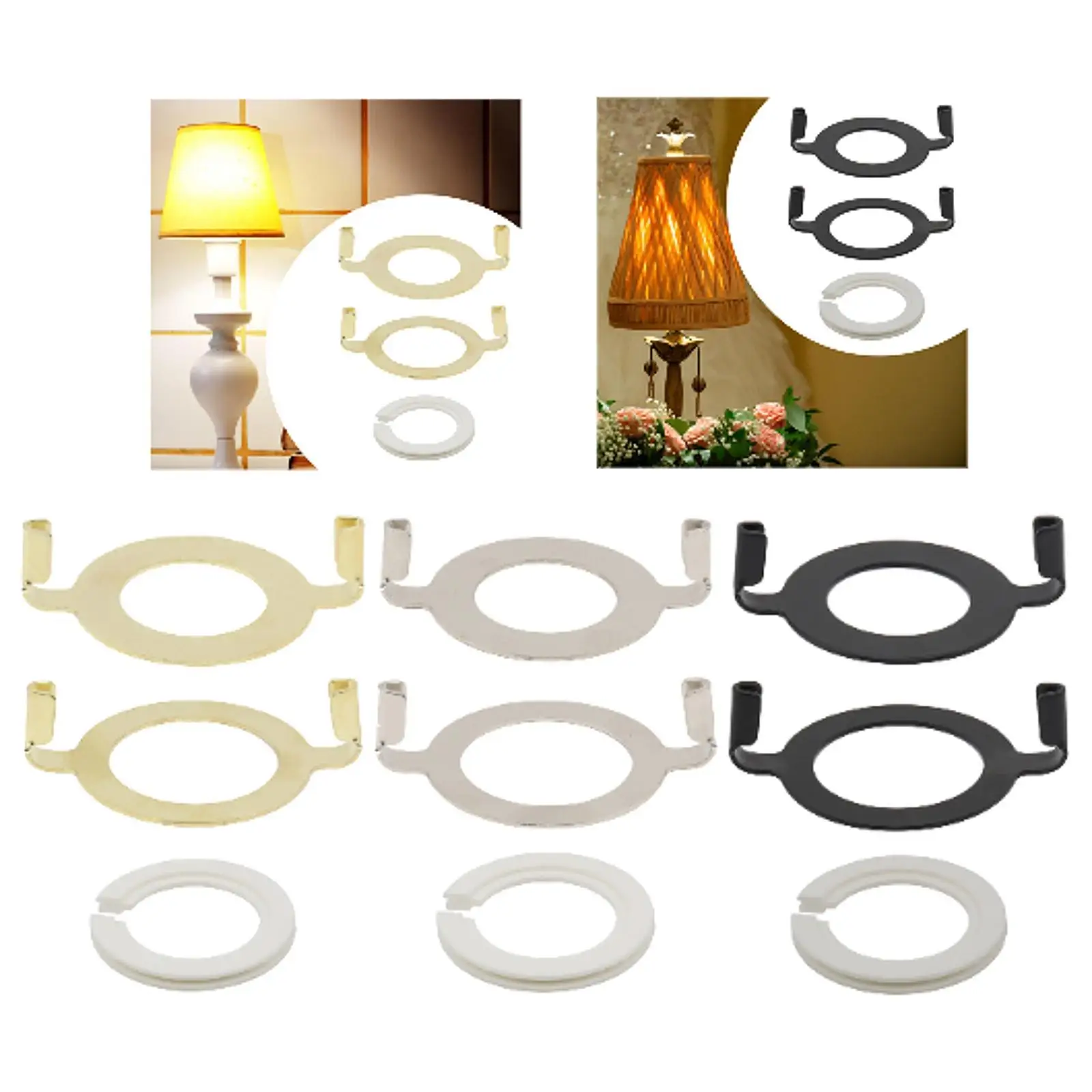 Adaptador E27 a E14 para lámpara tipo arco – Soporte metálico con anillo reductor - imagen 5