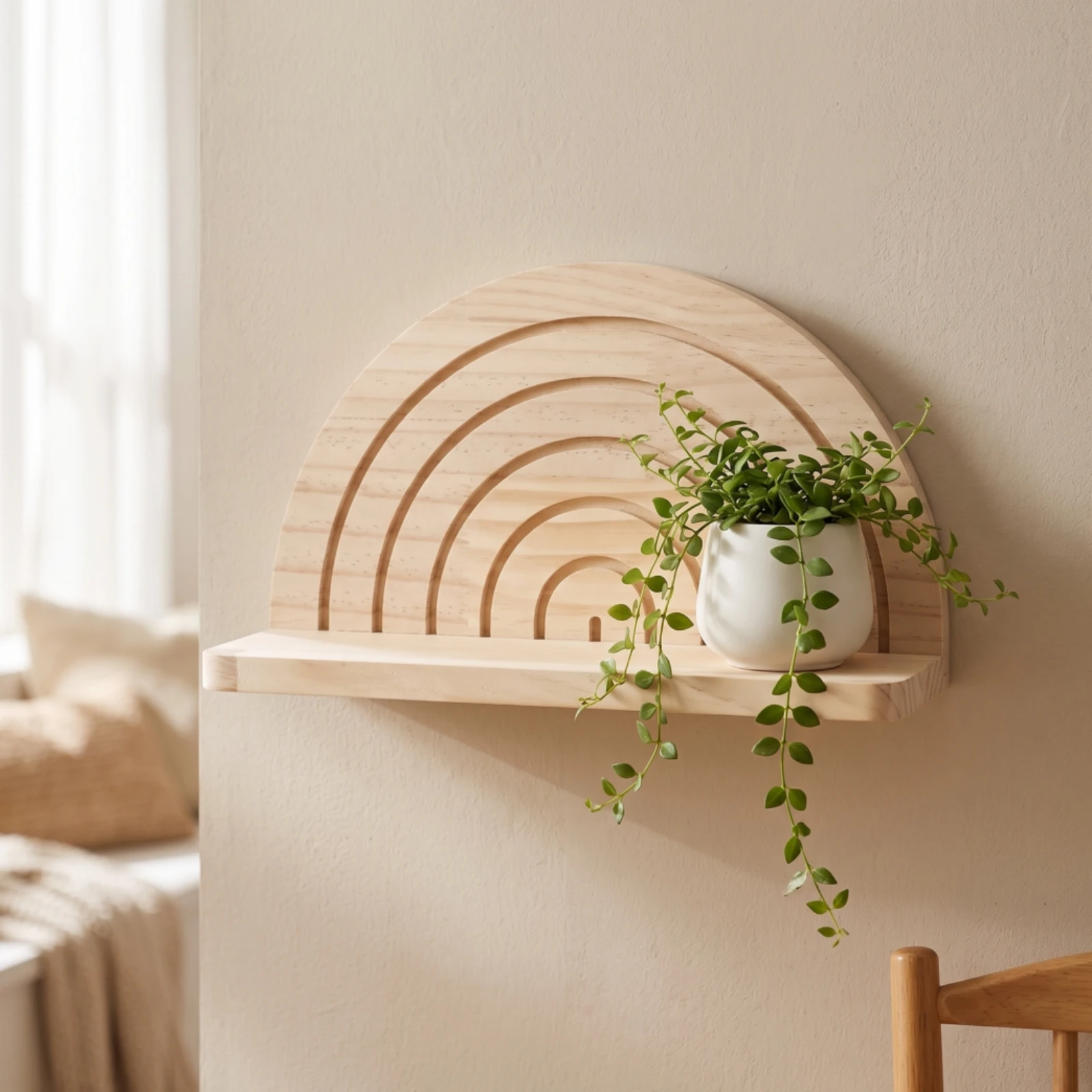 Escalera de Pared Arcoíris para Gatos – Diseño Nórdico y Rústico