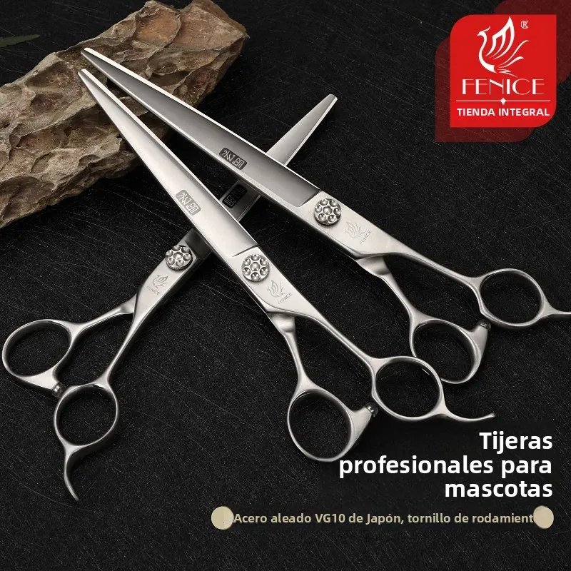 Tijeras de Peluquería Canina Fenice – Corte Profesional Acero JP VG10 - imagen 4