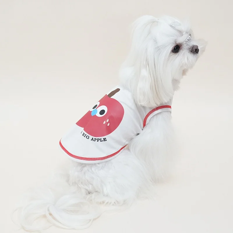 Chaleco sin mangas para perros pequeños en color claro