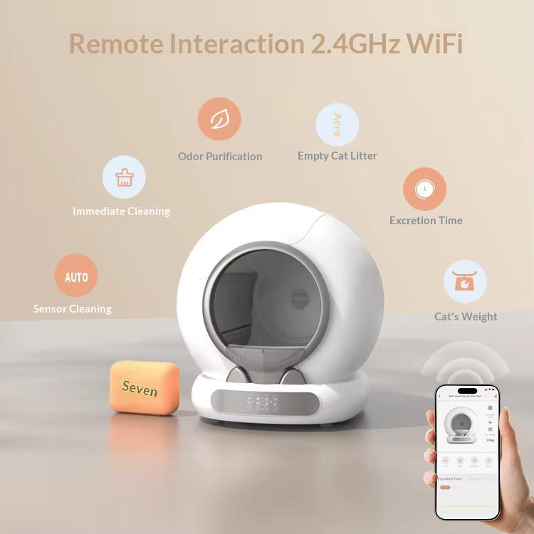 Arenero inteligente autolimpiable para gatos con control por app - imagen 5