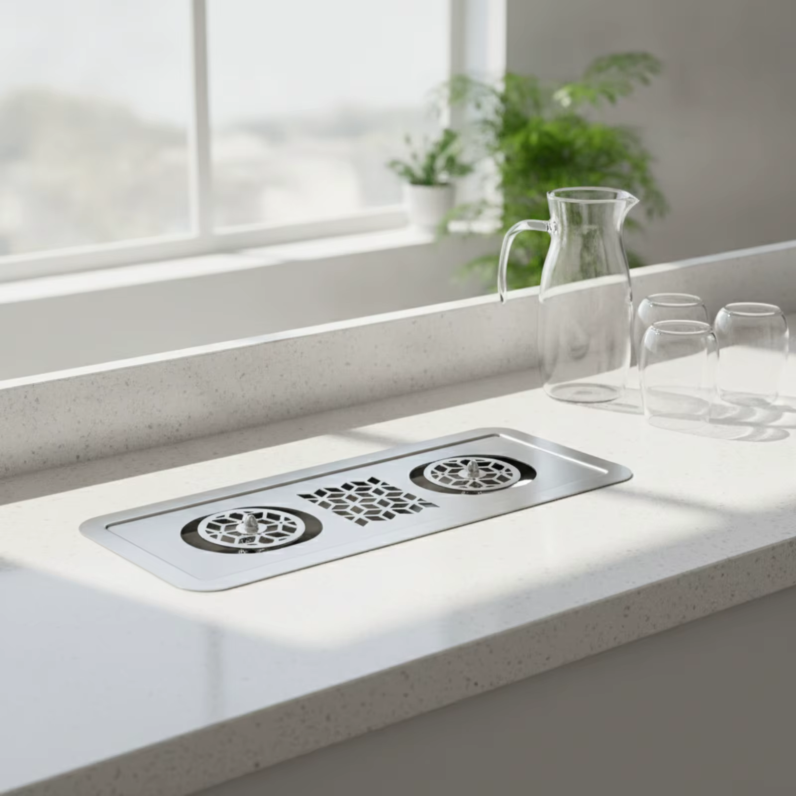 Enjuagador de tazas para gatos y perros, doble cabezal inox - imagen 2