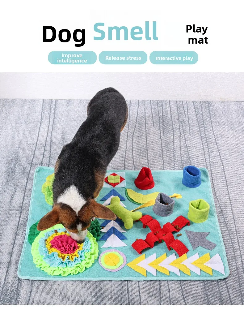Alfombra olfativa con diseño de manzana para perros