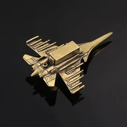 Figura decorativa latón vintage con forma de avión para gatos y perros
