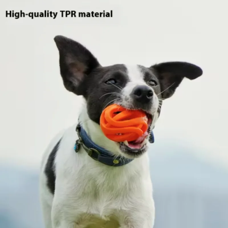 Pelota juguete elástica para perros, morder y limpiar dientes - imagen 4