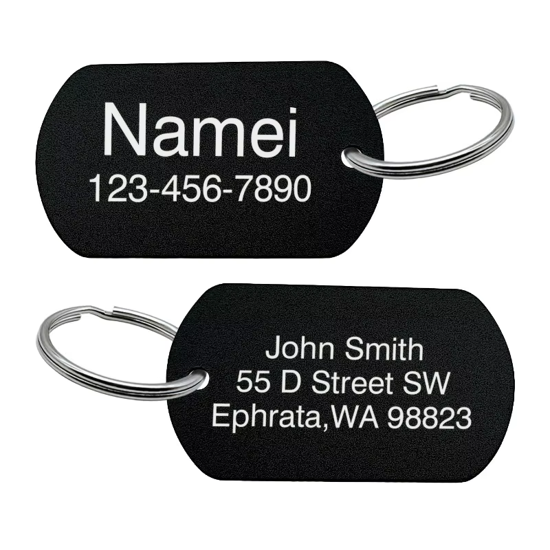 Placa Identificación Perro Grabada Aluminio – Etiqueta Militar Personalizada - imagen 3