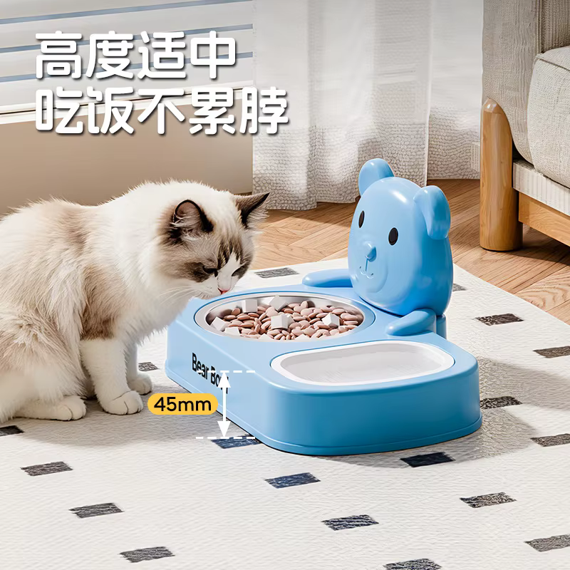 Comedero doble de acero inoxidable antideslizante para perros y gatos - imagen 5